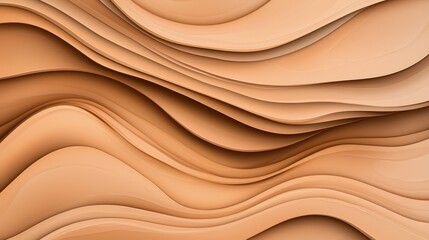 Obraz premium Abstract Wavy Brown Gradient Background for Product Display
