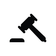 Gavel icon logo design template isolated illustration