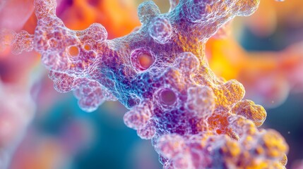 Close-up view of a micro cellular structure 