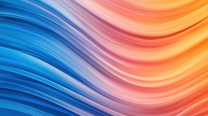 Fototapeta premium Abstract Blue and Orange Curved Lines Background Modern Geometric Pattern