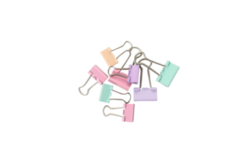PNG, Office accessories concept, paper clip, isolated on white background