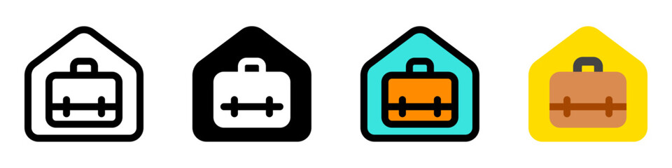 Editable remote work, briefcase, portfolio, experience vector icon. Job, profession, freelance. Part of a big icon set family. Perfect for web and app interfaces, presentations, infographics, etc