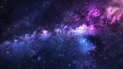 Fototapeta premium Expansive Cosmic View with Purple and Blue Colors