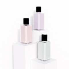 Minimalist Cosmetic Bottles in Pastel Tones