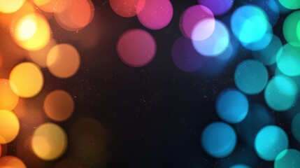 Fototapeta premium Abstract Bokeh Lights Overlay Colorful Rainbow Blurred Background