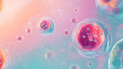 illustration of micro cells glucose