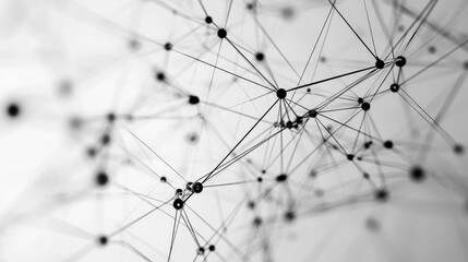 Abstract network of nodes and lines, illustrating the interconnected web of technological evolution.