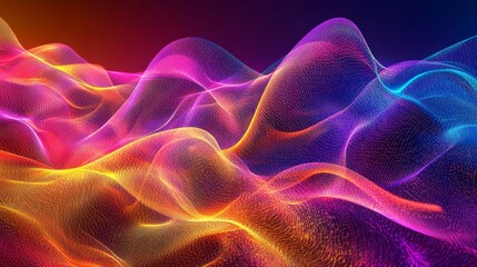 Obraz premium colorful microwave radiation background digital technology concept