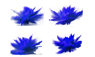 Obraz premium blue powder pulver explosion