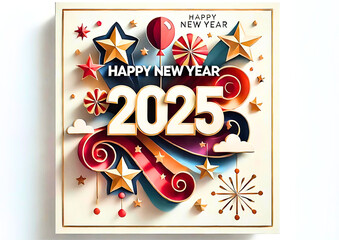 Happy new year 2025 card