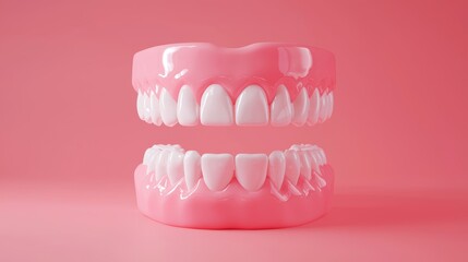 Obraz premium Step-by-step Guide to Oral Hygiene and Flossing Techniques