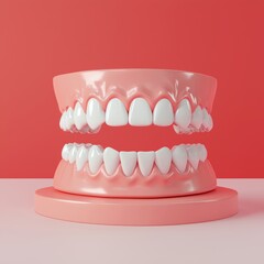 Obraz premium Educational Model of Teeth and Gum Health