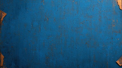 Obraz premium Blue Metal Surface Texture with Worn Paint and Rustic Edges