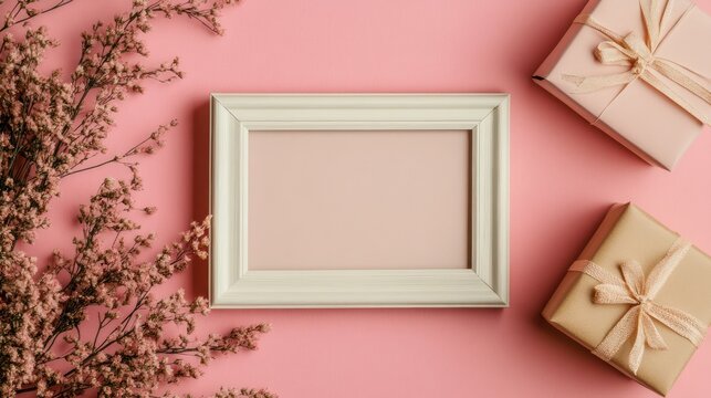 A custom photo frame as a personalized gift, isolated from background, with delicate personal details