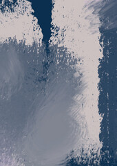 Pintura abstrata azul texturizada