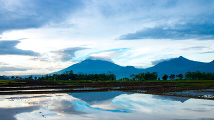 lake and mountains