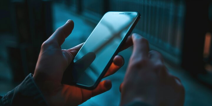 Hand Holding a Smartphone