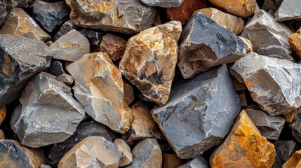 Varied Textured Stones in Natural Arrangement
