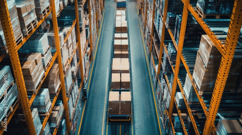 Poster efficient warehouse operations with automated sorting and streamlined logistics processes
