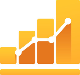 Stock growth chart icon Finance Investment Clipart Illustration Icon Set