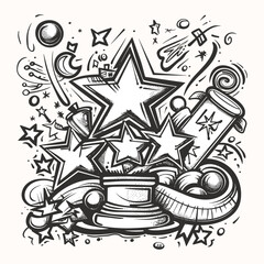 Star Hand Drawn Doodle Vector Design