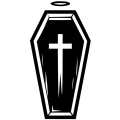 Obraz premium Silhouette of a coffin