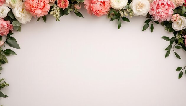 Floral design arch backdrop featuring personalized signage for a romantic atmosphere