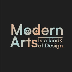 Obraz premium Modern Arts Concept Typography Art with Peach and Blue Gradient, Black Background