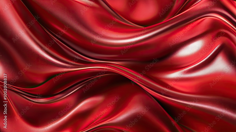 Poster smooth red textile fabric background for design use