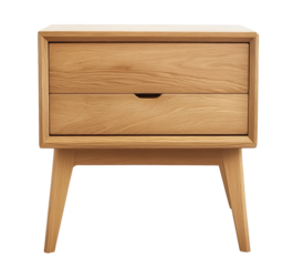 Wood nightstand isolated on white background