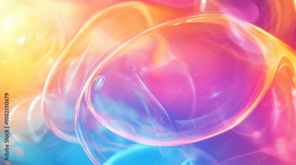Poster dynamic abstract soap bubble background with bold colors and swirling patterns, perfect for a vibran