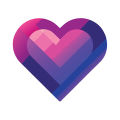 Pink heart on white for love, romance, and Valentine's Day