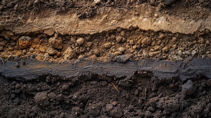 Soil Layers in Cross Section for Earth Study
