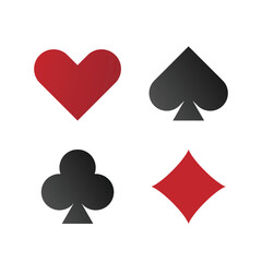 Poker card symbol heart spade diamond club