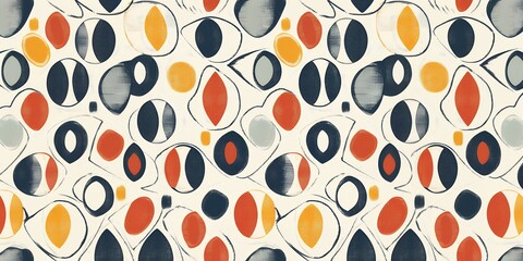 Fototapeta premium Abstract pattern with vibrant colors and organic shapes.