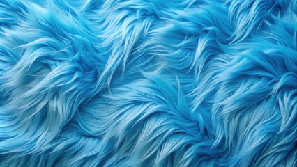 Obraz premium Blue fur texture on a blue background, long and fluffy, giving a sense of calmness and relaxation, blue, fur, texture, background