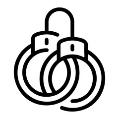 handcuffs Line Icon