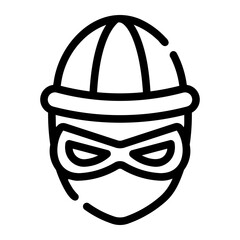 robber Line Icon