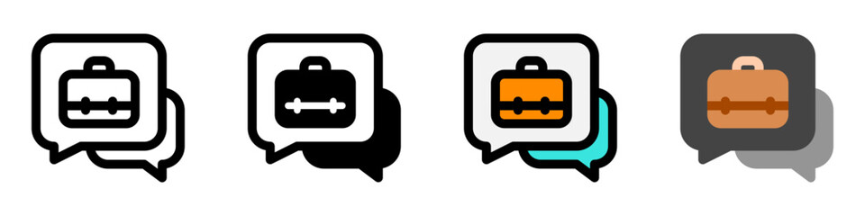 Fototapeta premium Editable career consultation, consulting, service, profession vector icon. Business, work, job. Part of a big icon set family. Perfect for web and app interfaces, presentations, infographics, etc