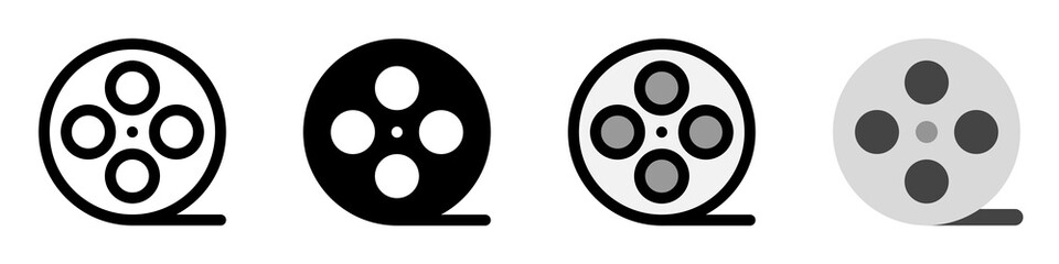 Editable film reel, movie roll vector icon. Movie, cinema, entertainment. Part of a big icon set family. Perfect for web and app interfaces, presentations, infographics, etc