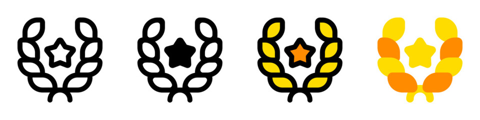 Editable award, laurel, achievement, nomination vector icon. Movie, cinema, entertainment. Part of a big icon set family. Perfect for web and app interfaces, presentations, infographics, etc