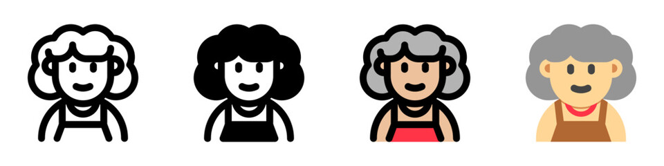 Editable middle aged woman avatar vector icon. User, profile, identity, persona. Part of a big icon set family. Perfect for web and app interfaces, presentations, infographics, etc