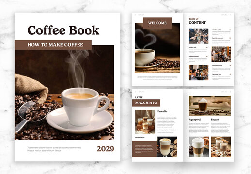 Brown and White Coffee Catalogue