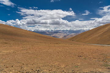 Landscape along the Friendship Highway between Tibet and Nepal