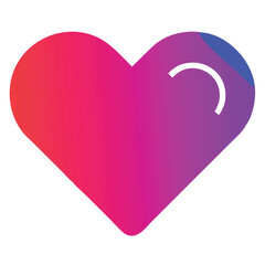 A beautiful 3D red and pink heart illustration with a ribbon, a romantic symbol perfect for Valentine's Day