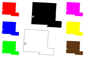 Pickaway County, Ohio State (U.S. county, United States of America, USA, U.S., US) map vector illustration, scribble sketch Pickaway map