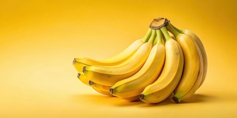 Bananas isolated on background, fruit, yellow, organic, healthy, tropical, vibrant, fresh, snack, food,cutout, nutritious