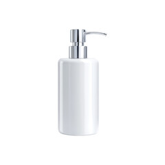 Fototapeta premium White Ceramic Soap Dispenser with Chrome Pump