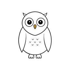 snowy owl icon with Transparent Background - Versatile Clipart