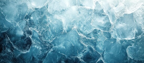Obraz premium A close-up of a glacial ice formation, showcasing its intricate texture and icy blue color.